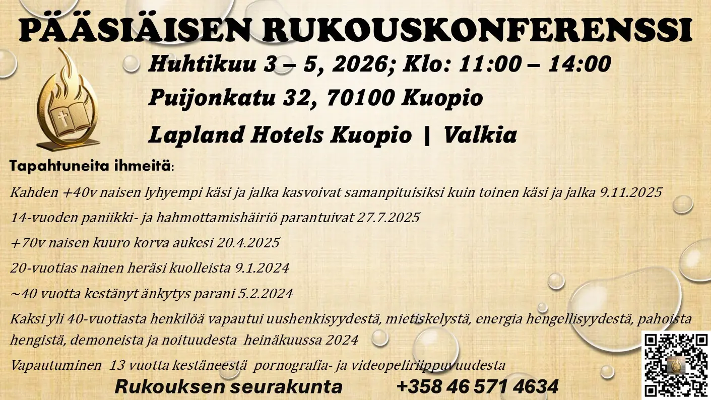 Pääsiäisen Rukouskoferenssi 2026 flyer